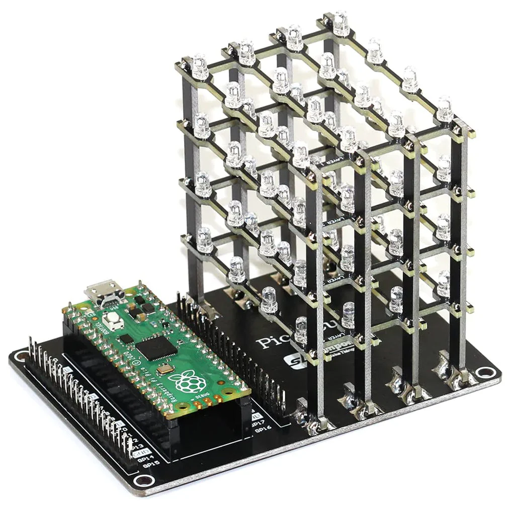 Pico Cube - Assembled (Red LEDs) - Image 4
