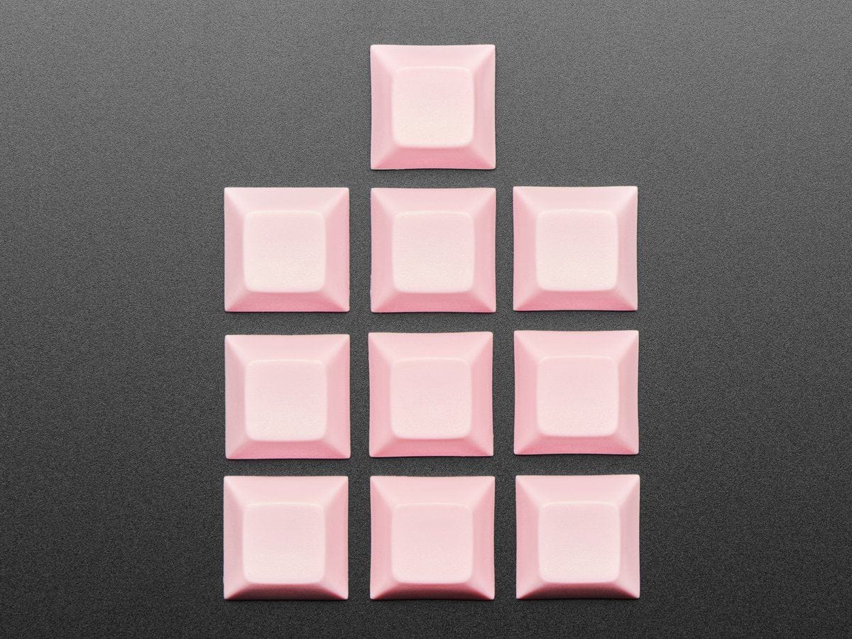 Pink DSA Keycaps for MX Compatible Switches - 10 pack - Image 3