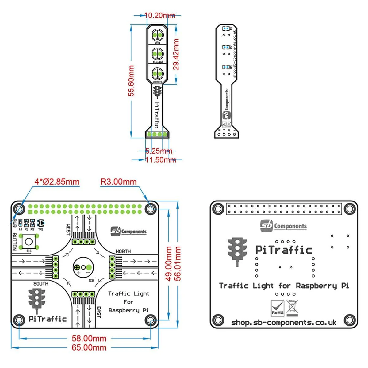 PiTraffic - Raspberry Pi Traffic Light HAT [Discontinued] - Image 6