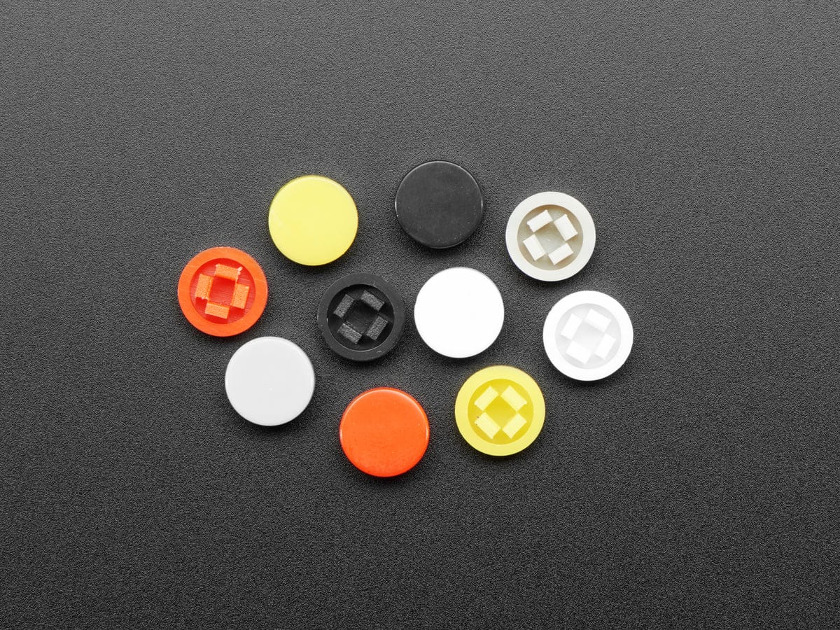 Plastic Button Caps For Square Top (10-pack) - 8mm Diameter - Image 2