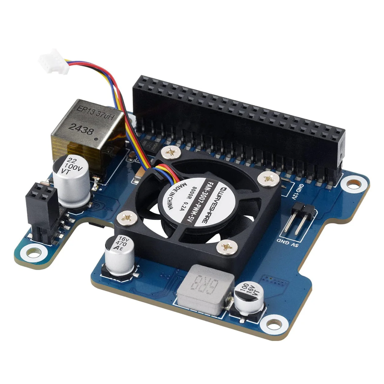 PoE HAT (F) for Raspberry Pi 5 (5V/12V Outputs) - Image 4