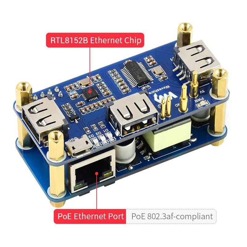 PoE USB Hub HAT for Raspberry Pi Zero - Image 3