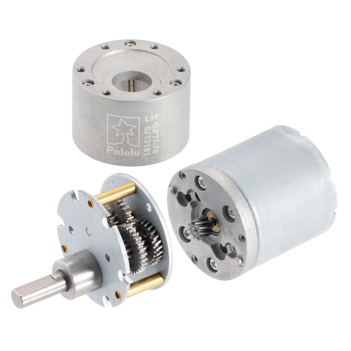 Pololu 12V 100:1 37D 12V Metal Gearmotor - Image 4