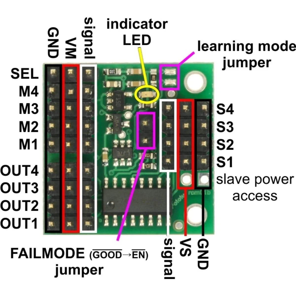 Pololu 4-Channel RC Servo Multiplexer (Assembled) - Image 3