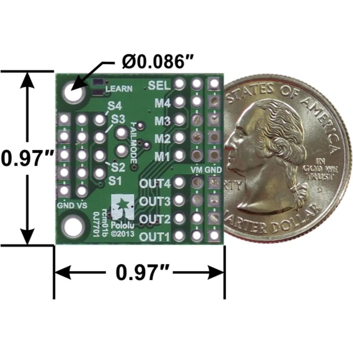 Pololu 4-Channel RC Servo Multiplexer (Assembled) - Image 4