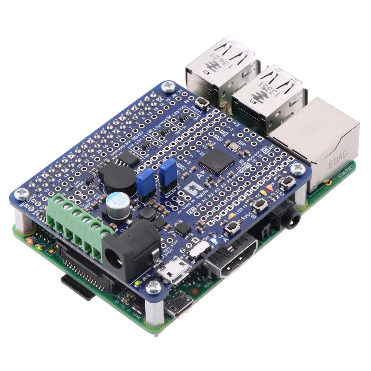 Pololu A-Star 32U4 Robot Controller LV with Raspberry Pi Bridge - Image 3