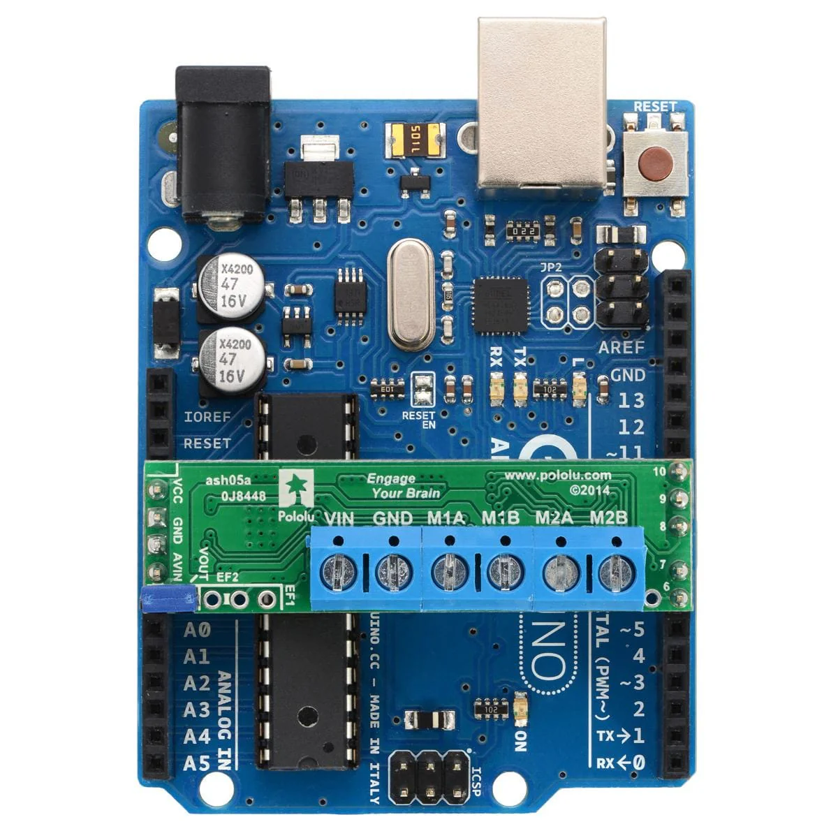 Pololu A4990 Dual Motor Driver Shield for Arduino - Image 7