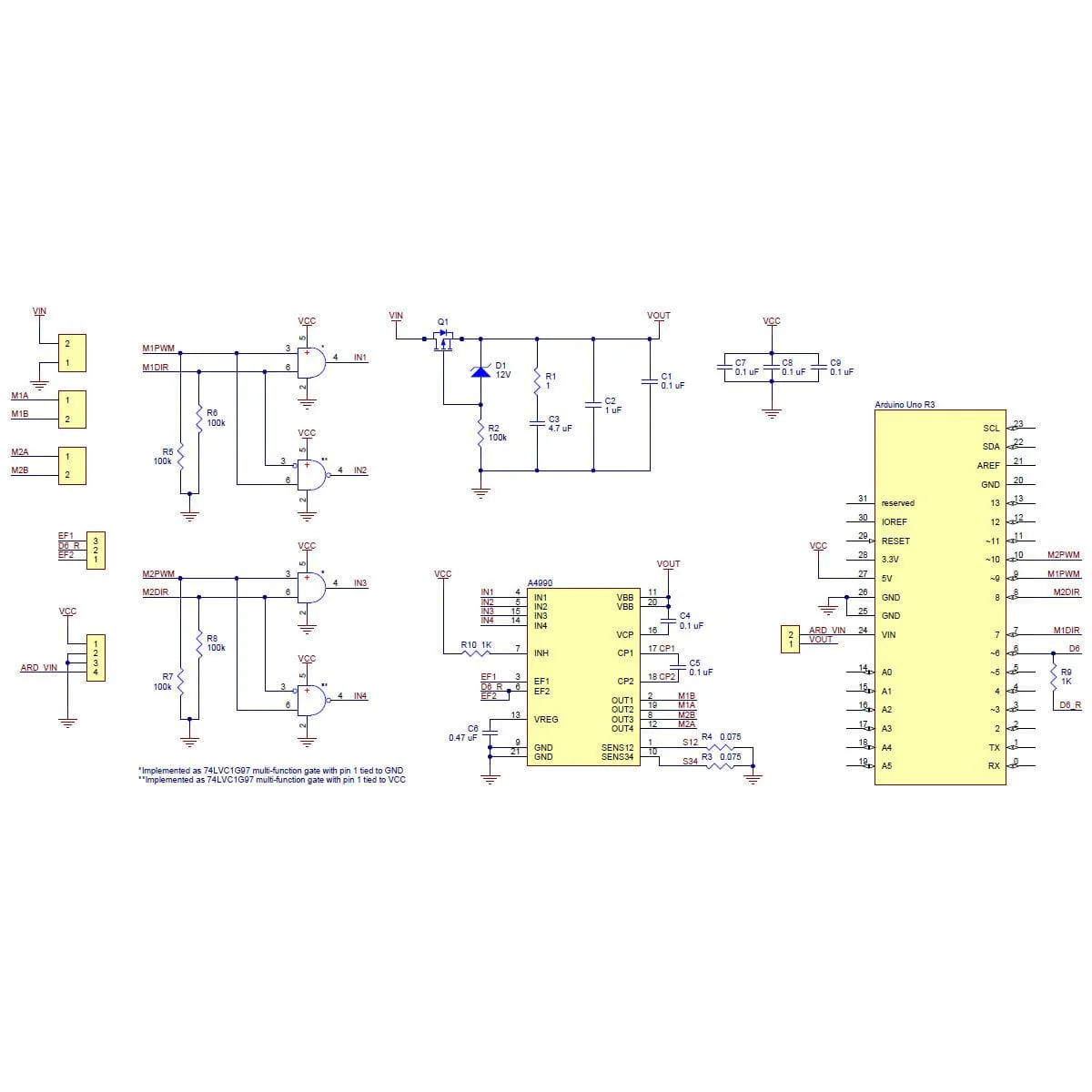 Pololu A4990 Dual Motor Driver Shield for Arduino - Image 8