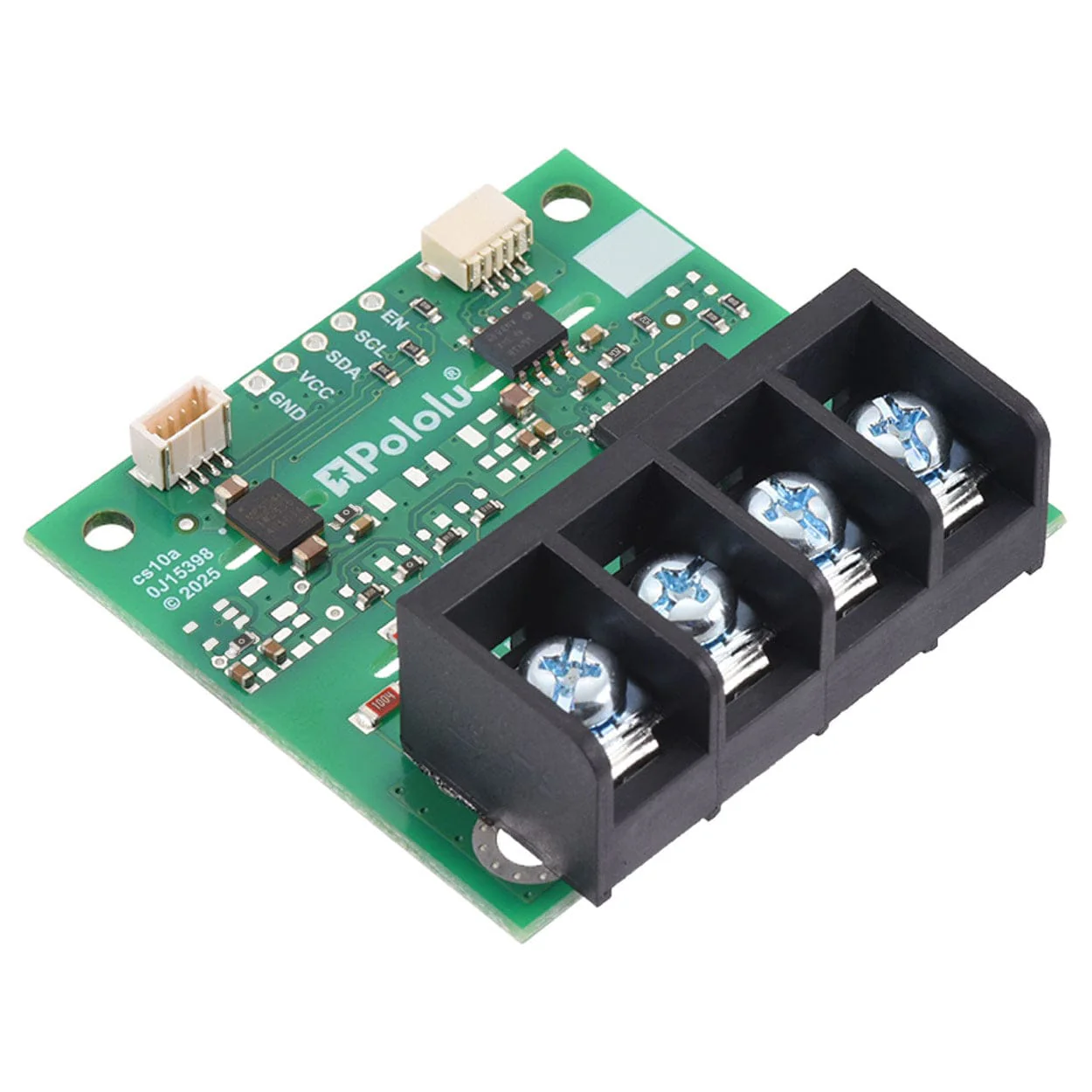 Pololu ACS37800KMACTR-030B3-I2C Power Monitor Carrier with Secondary I²C Isolation (Soldered Terminal Block) - Image 2