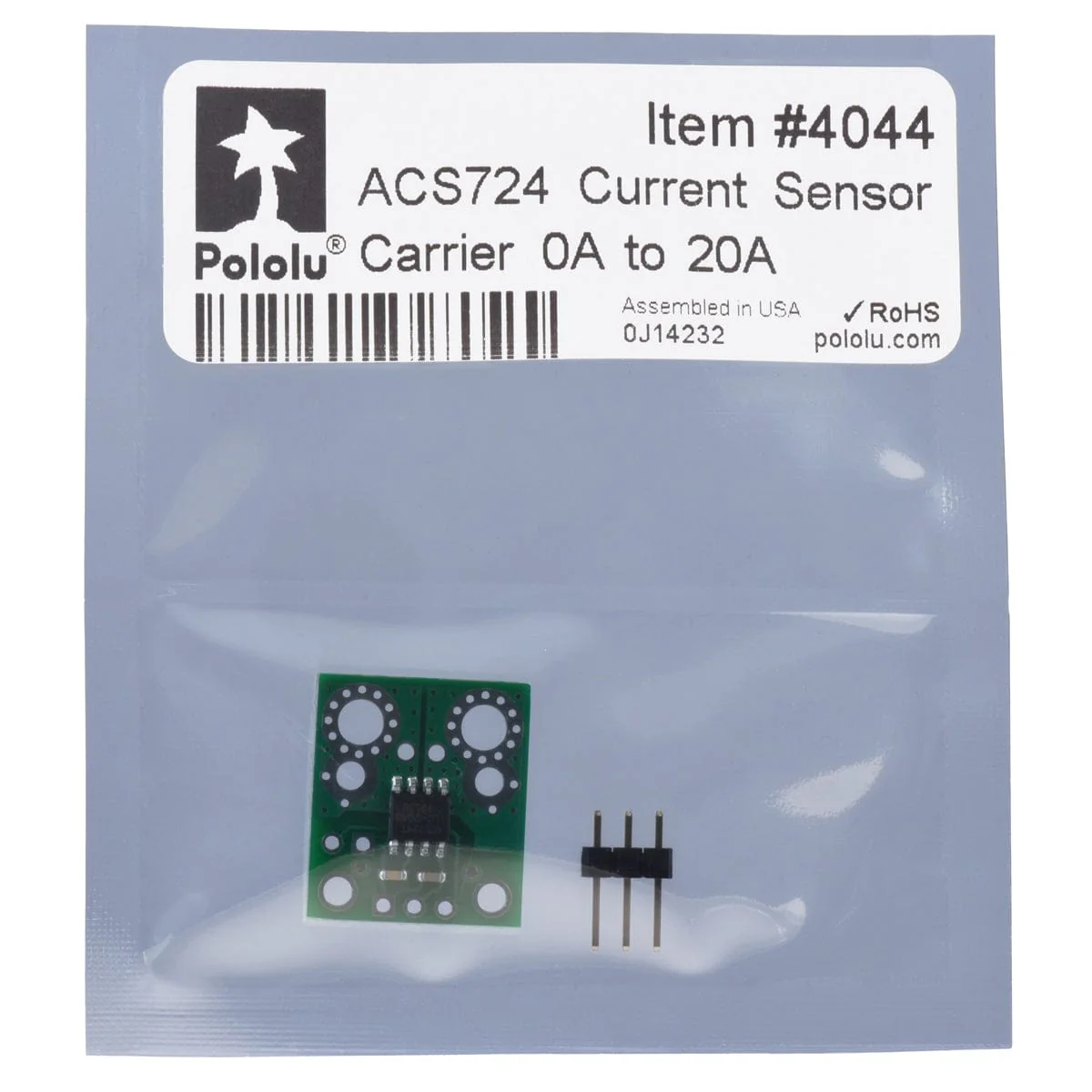 Pololu ACS724 Current Sensor Carrier 0A to 20A - Image 5
