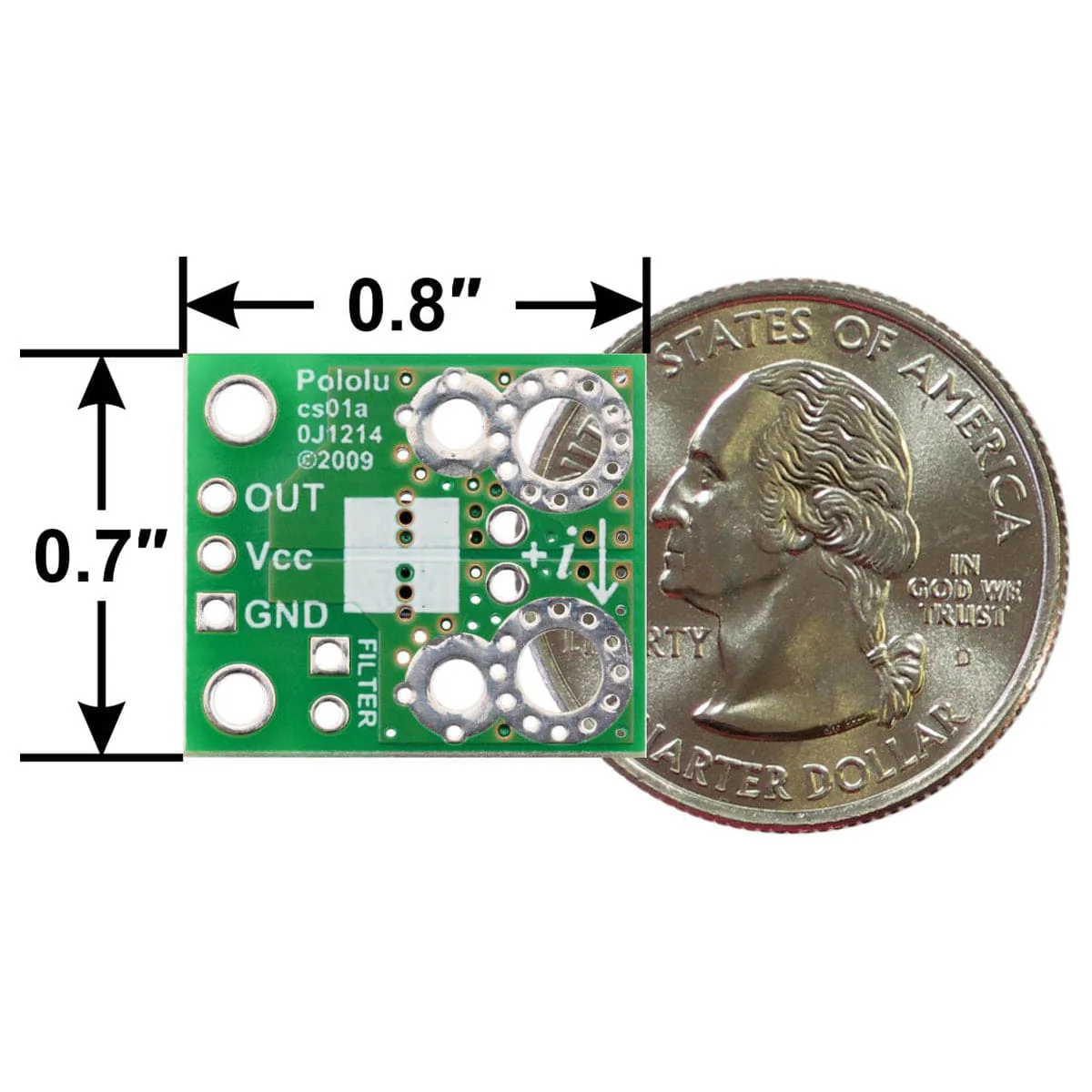 Pololu ACS724 Current Sensor Carrier -10A to +10A - Image 4