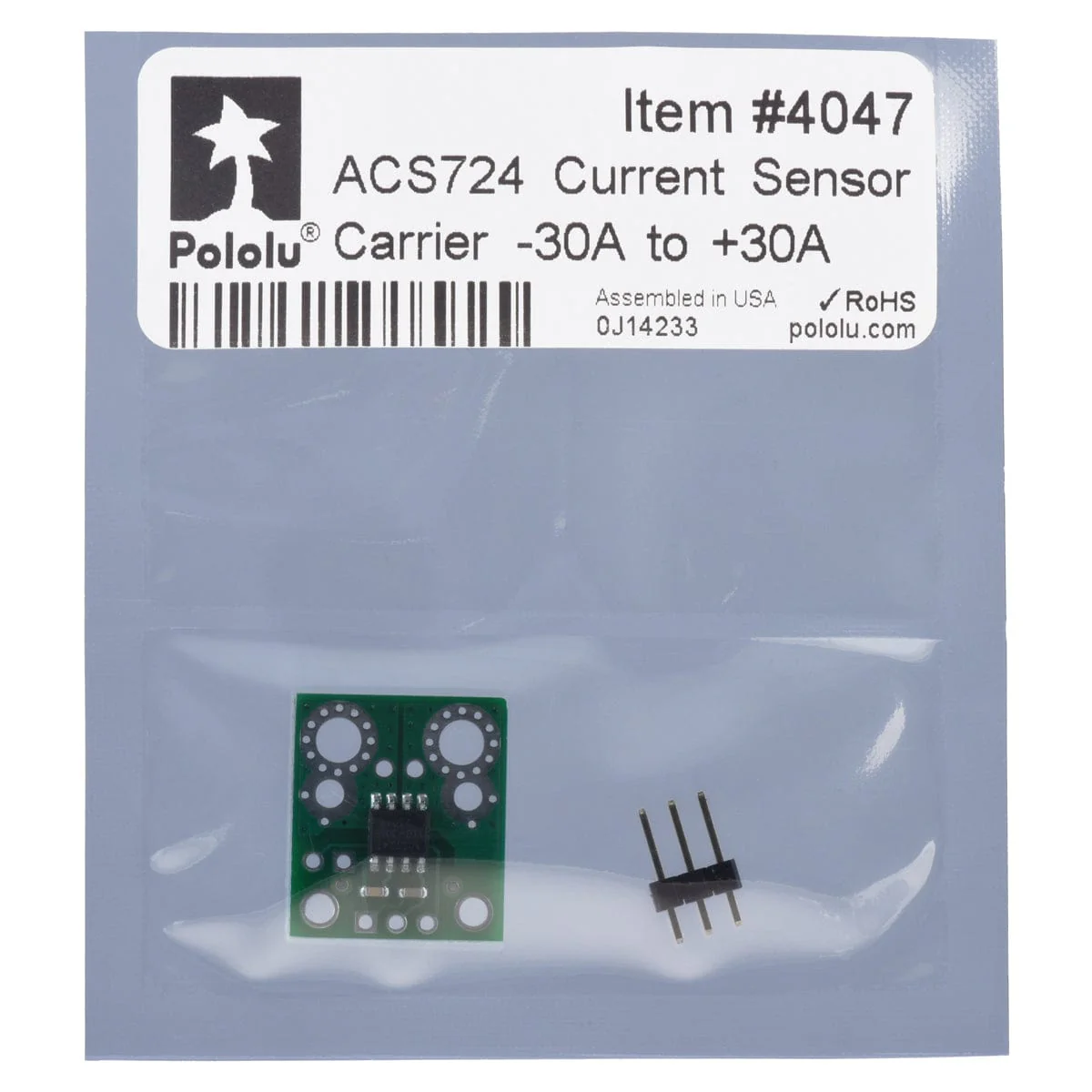 Pololu ACS724 Current Sensor Carrier -30A to +30A - Image 5
