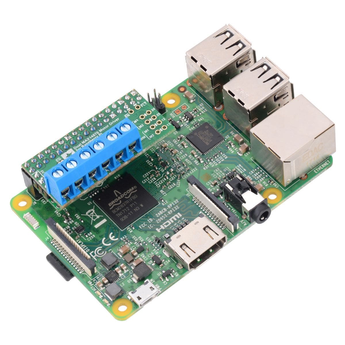 Pololu Dual MAX14870 Motor Driver for Raspberry Pi (Assembled) [Discontinued] - Image 2