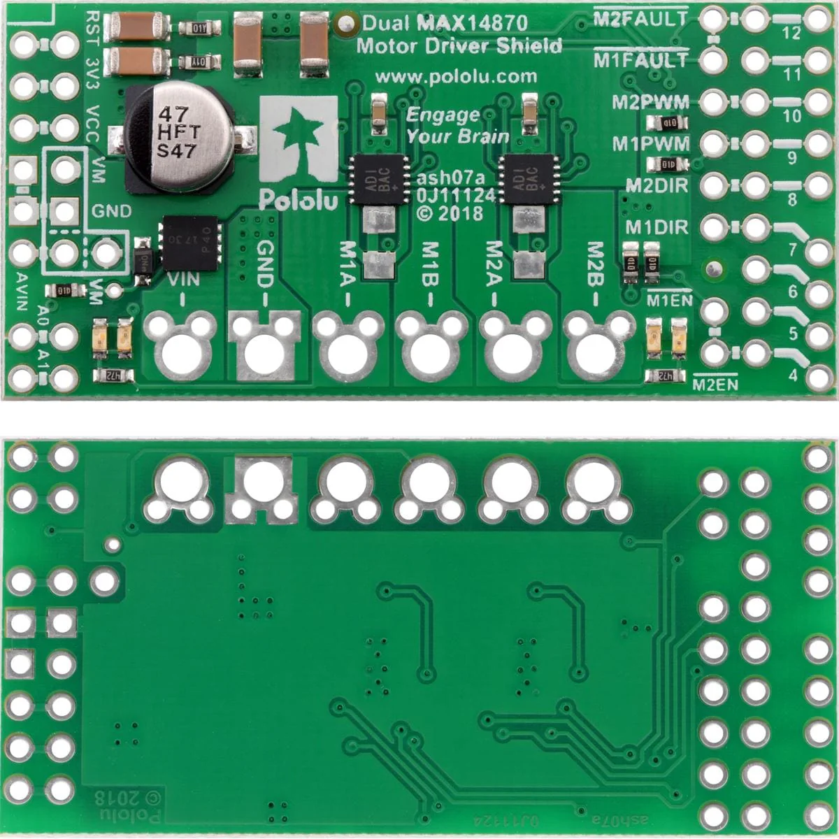 Pololu Dual MAX14870 Motor Driver Shield for Arduino - Image 3