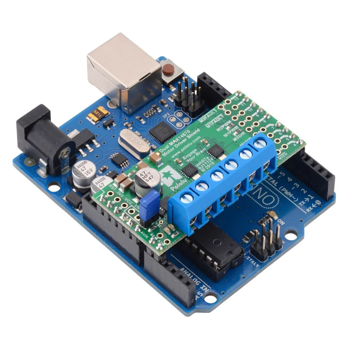 Pololu Dual MAX14870 Motor Driver Shield for Arduino - Image 4