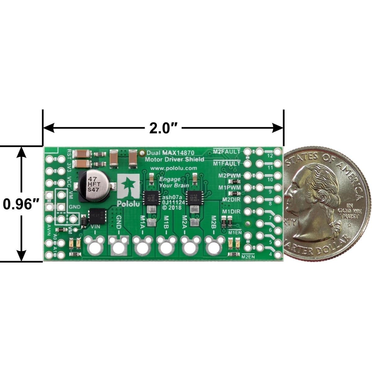 Pololu Dual MAX14870 Motor Driver Shield for Arduino - Image 5