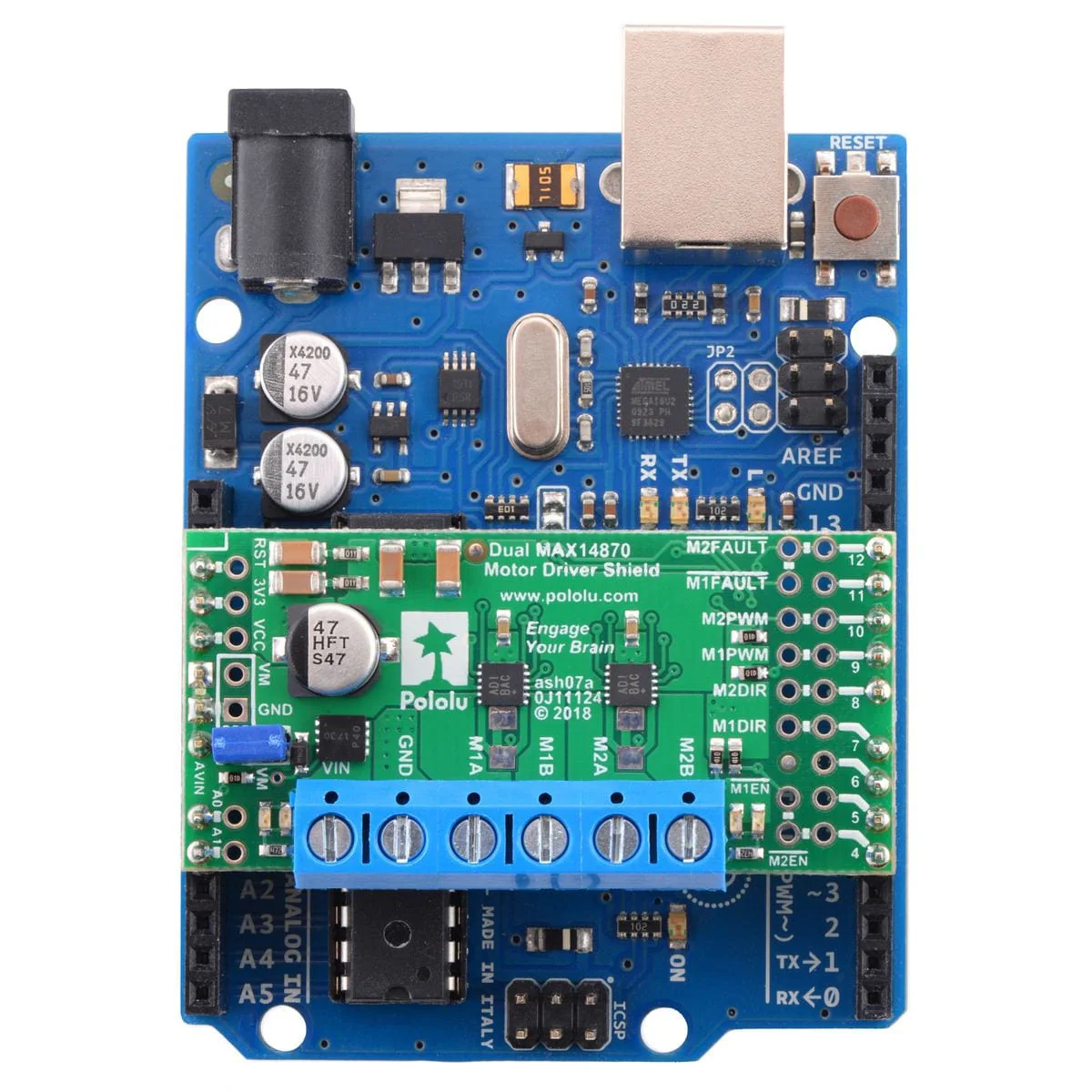 Pololu Dual MAX14870 Motor Driver Shield for Arduino - Image 7