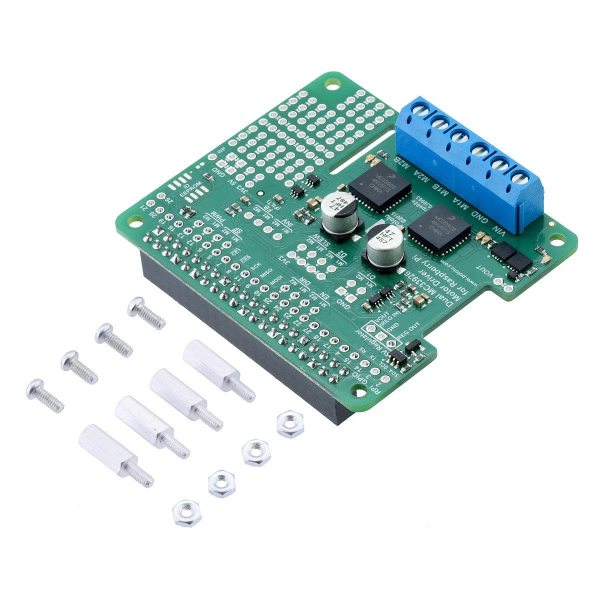 Pololu Dual MC33926 Motor Driver for Raspberry Pi (Assembled) - Image 2