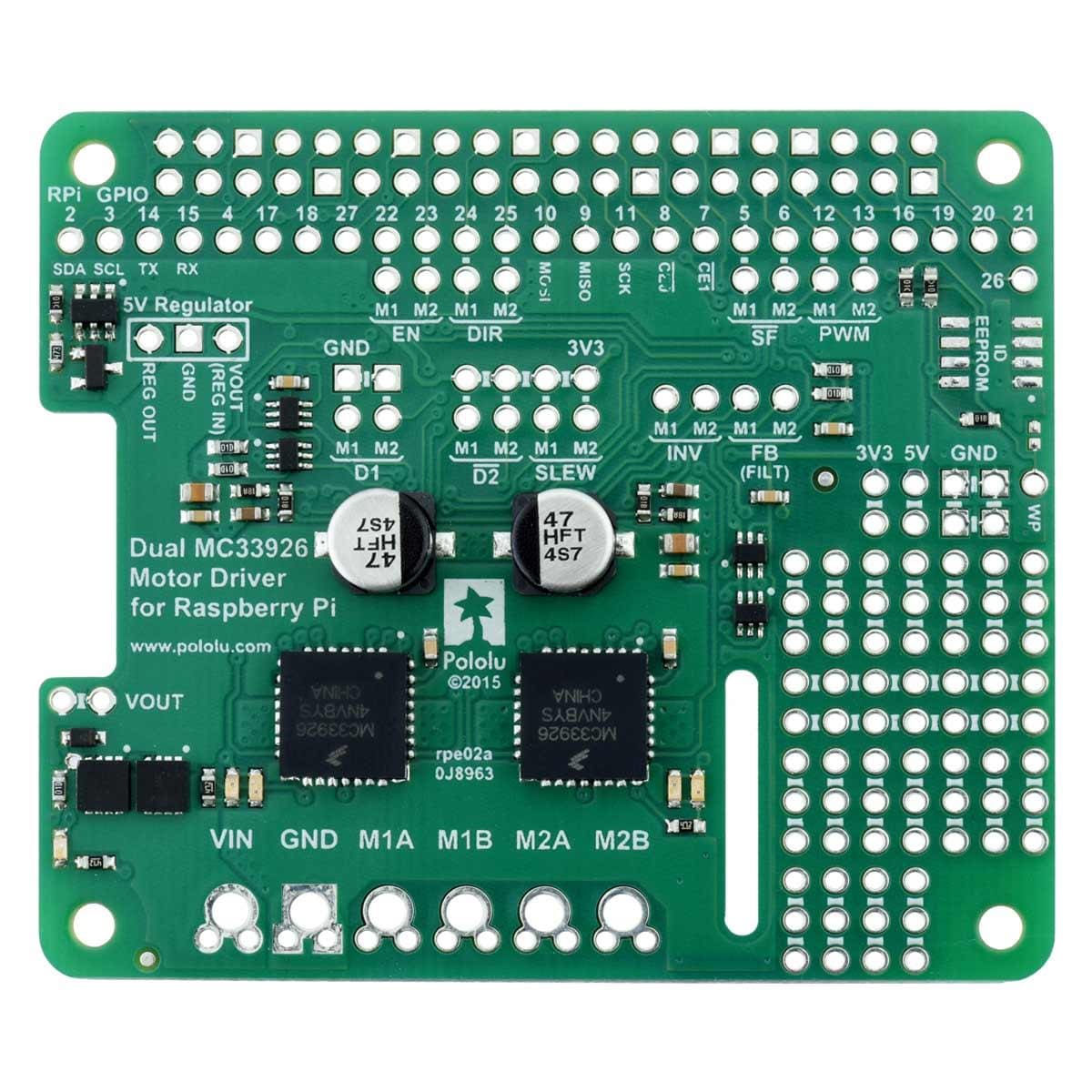 Pololu Dual MC33926 Motor Driver for Raspberry Pi (Assembled) - Image 5