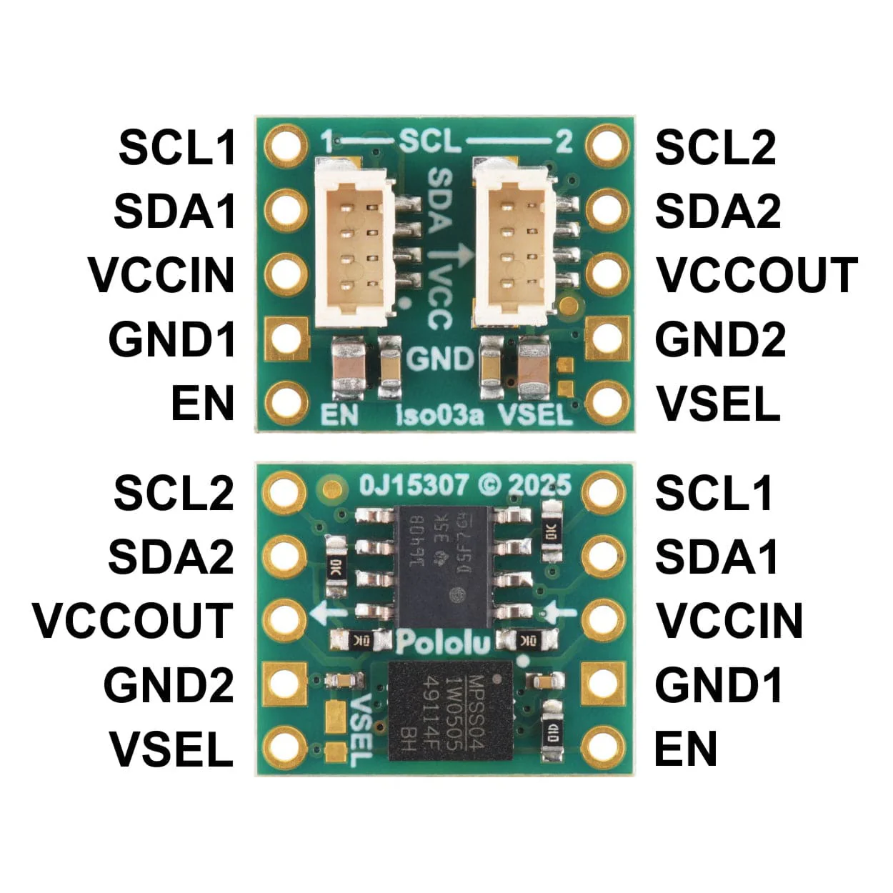 Pololu I²C Isolator with Isolated Power and Connectors - Image 8