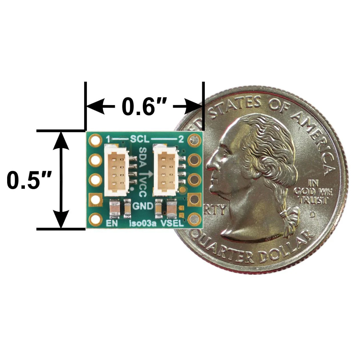 Pololu I²C Isolator with Isolated Power and Connectors - Image 9