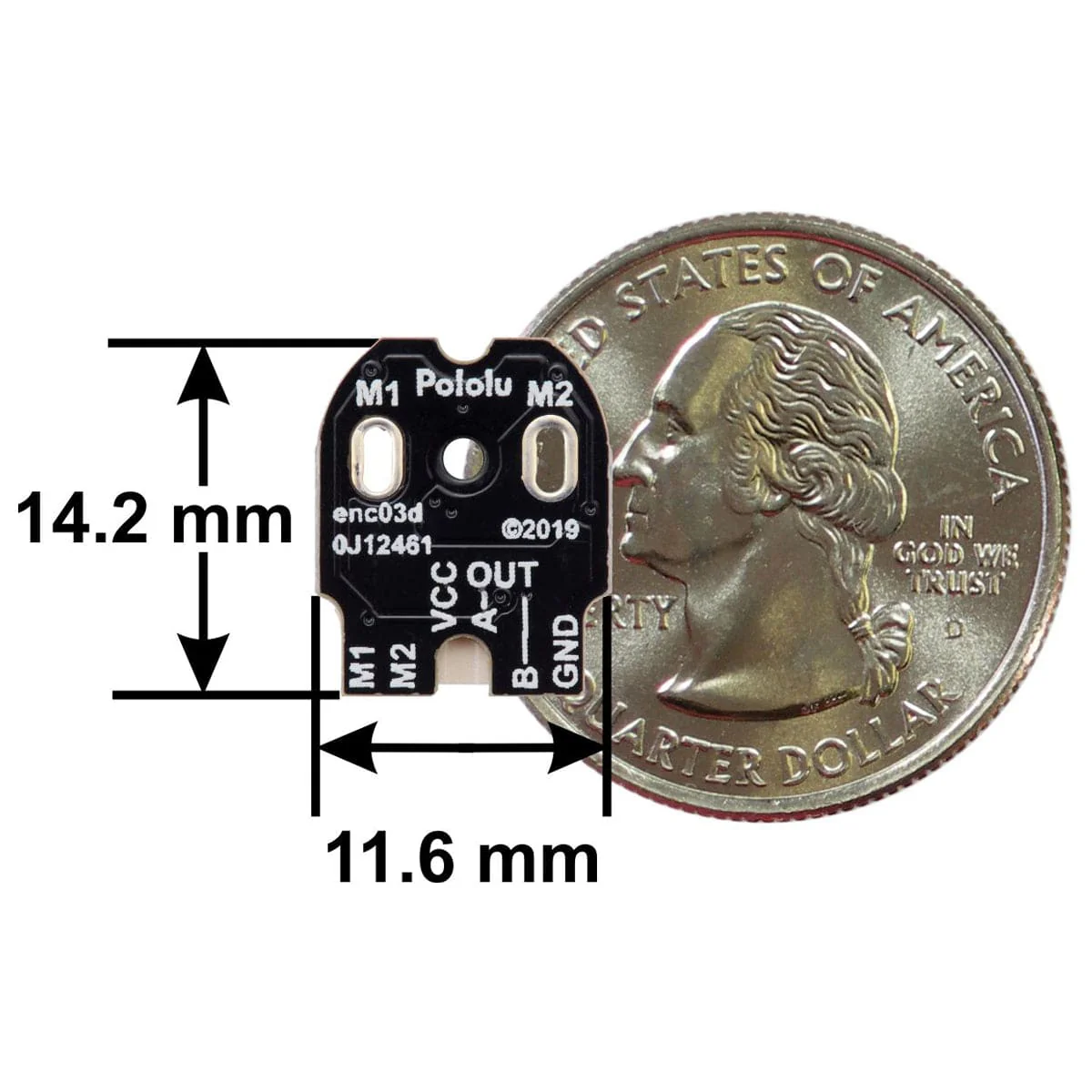 Pololu Magnetic Encoder Kit with Side-Entry Connector for Micro Metal Gearmotors (12 CPR, 2.7-18V) - Image 8