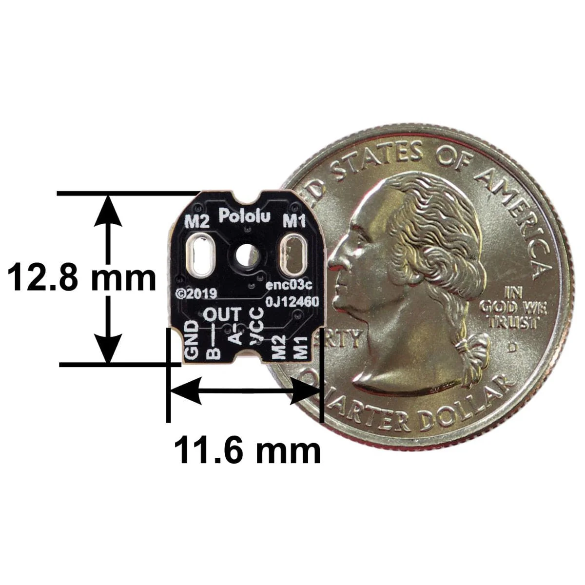 Pololu Magnetic Encoder Kit with Top-Entry Connector for Micro Metal Gearmotors (12 CPR, 2.7-18V) - Image 8