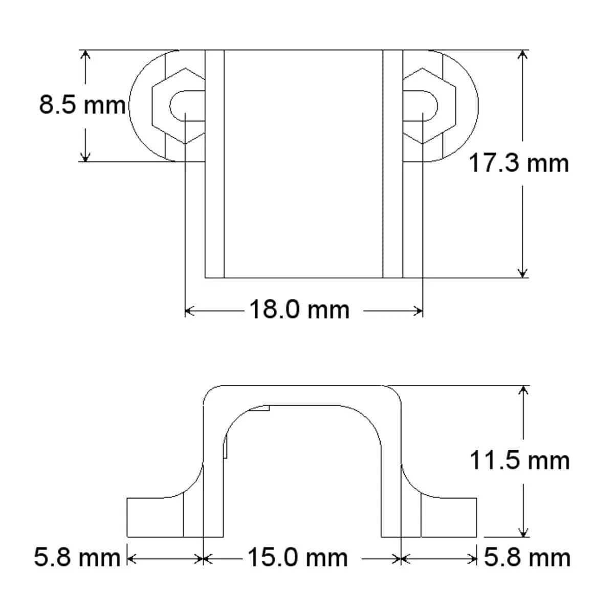 Pololu Micro Metal Gearmotor Bracket Extended Pair - Image 7