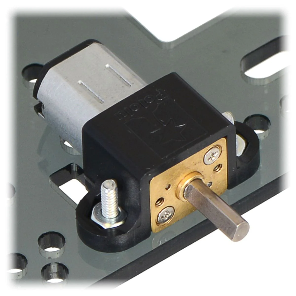 Pololu Micro Metal Gearmotor Bracket Pair - Black - Image 3