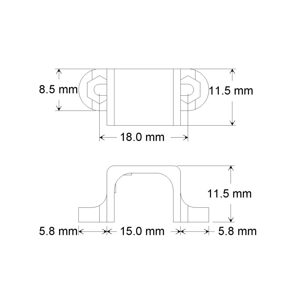 Pololu Micro Metal Gearmotor Bracket Pair - White - Image 4