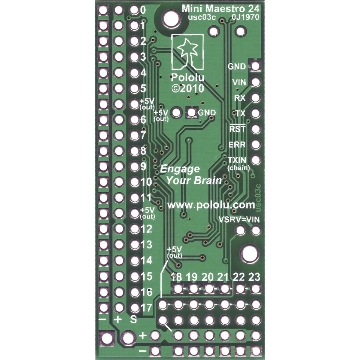 Pololu Mini Maestro 12-Channel USB Servo Controller (Assembled) - Image 17