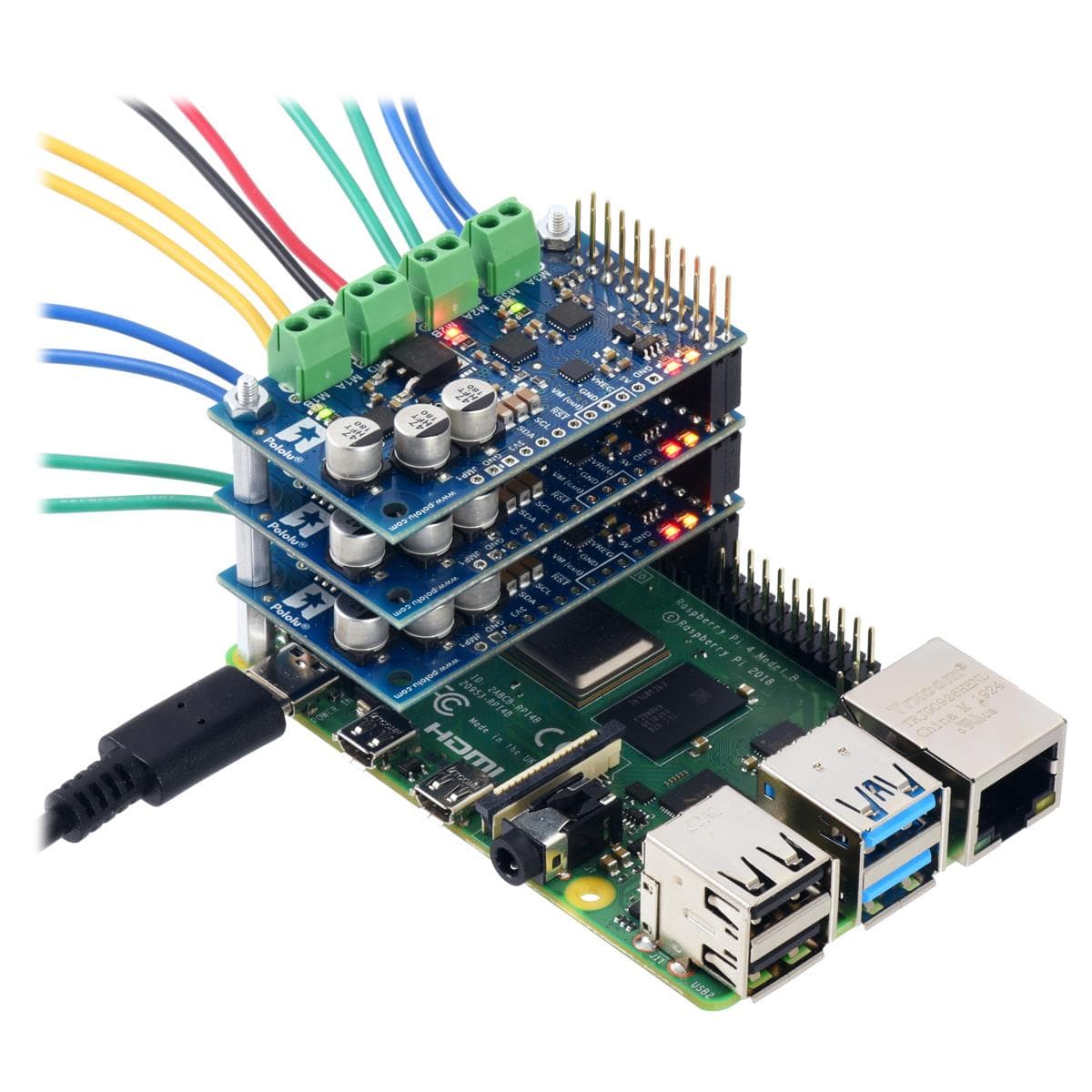 Pololu Motoron M3H256 Triple Motor Controller for Raspberry Pi (Soldered) - Image 5