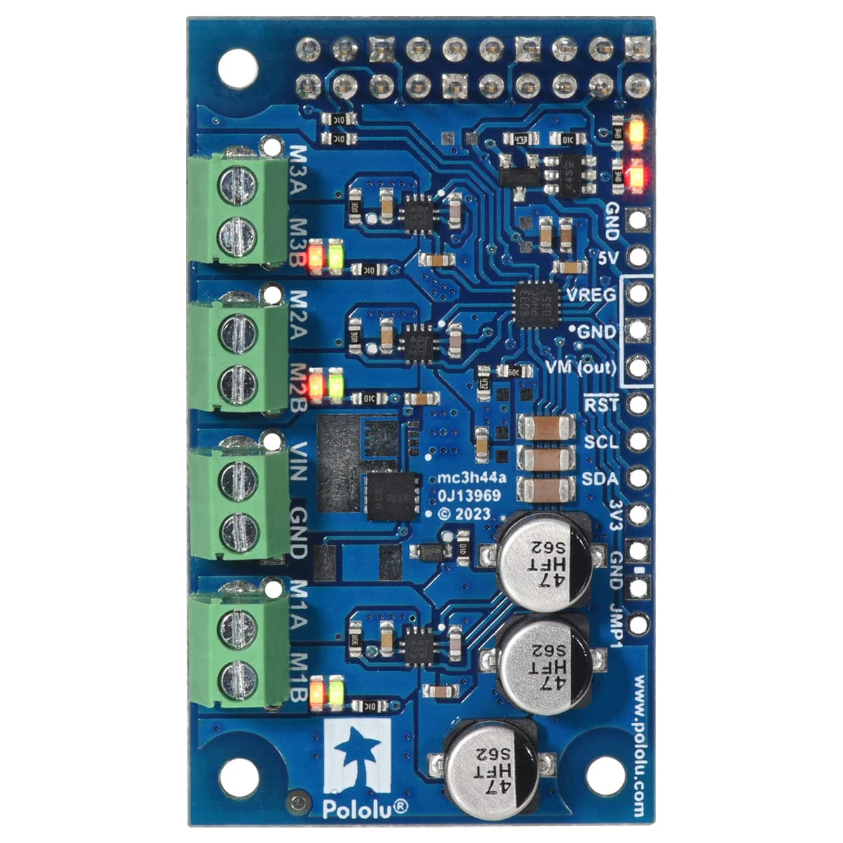 Pololu Motoron M3H550 Triple Motor Controller for Raspberry Pi - Image 4