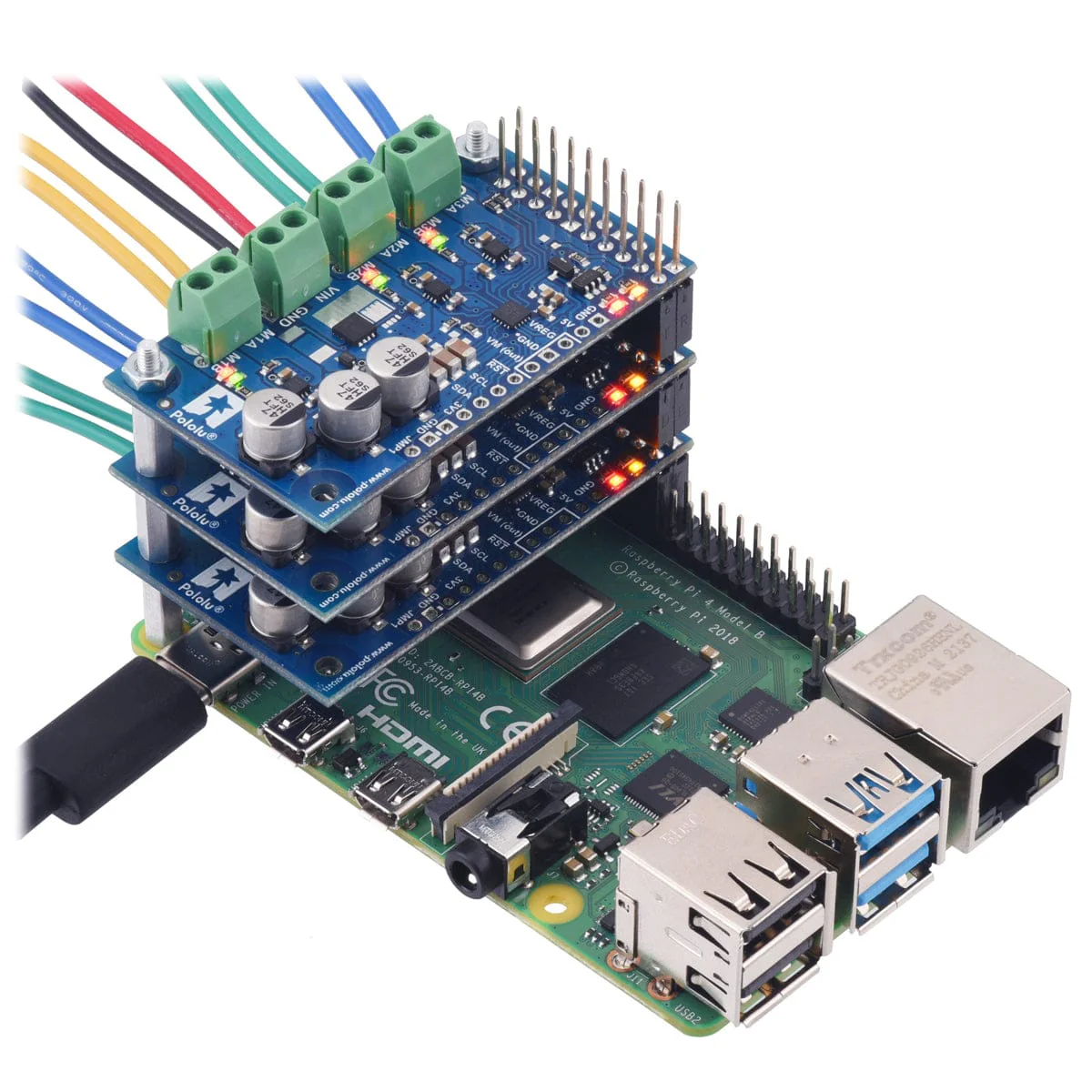 Pololu Motoron M3H550 Triple Motor Controller for Raspberry Pi - Image 6