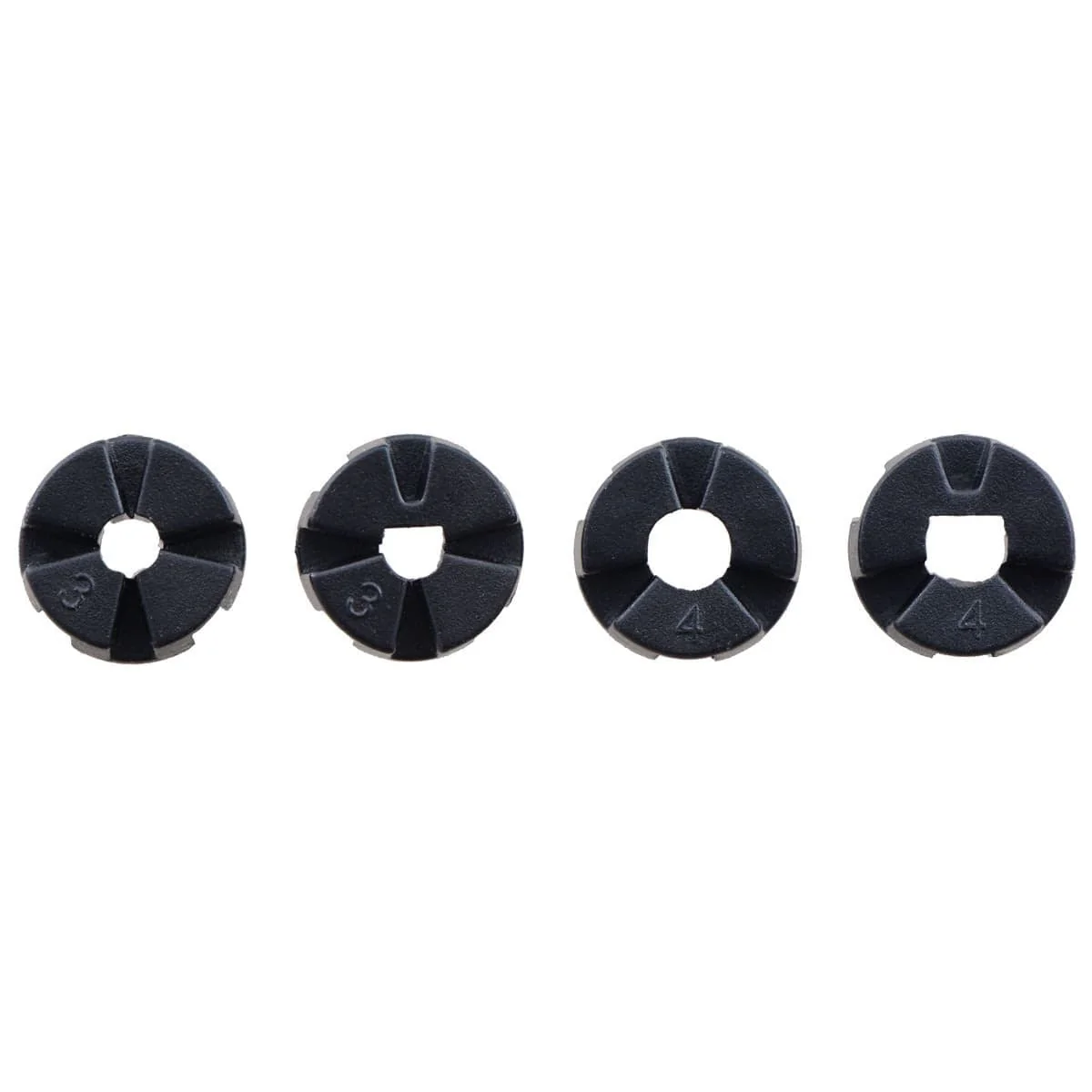 Pololu Multi-Hub Wheel w/Inserts for 3mm/4mm Shafts - 80x10mm Black (2-Pack) - Image 5