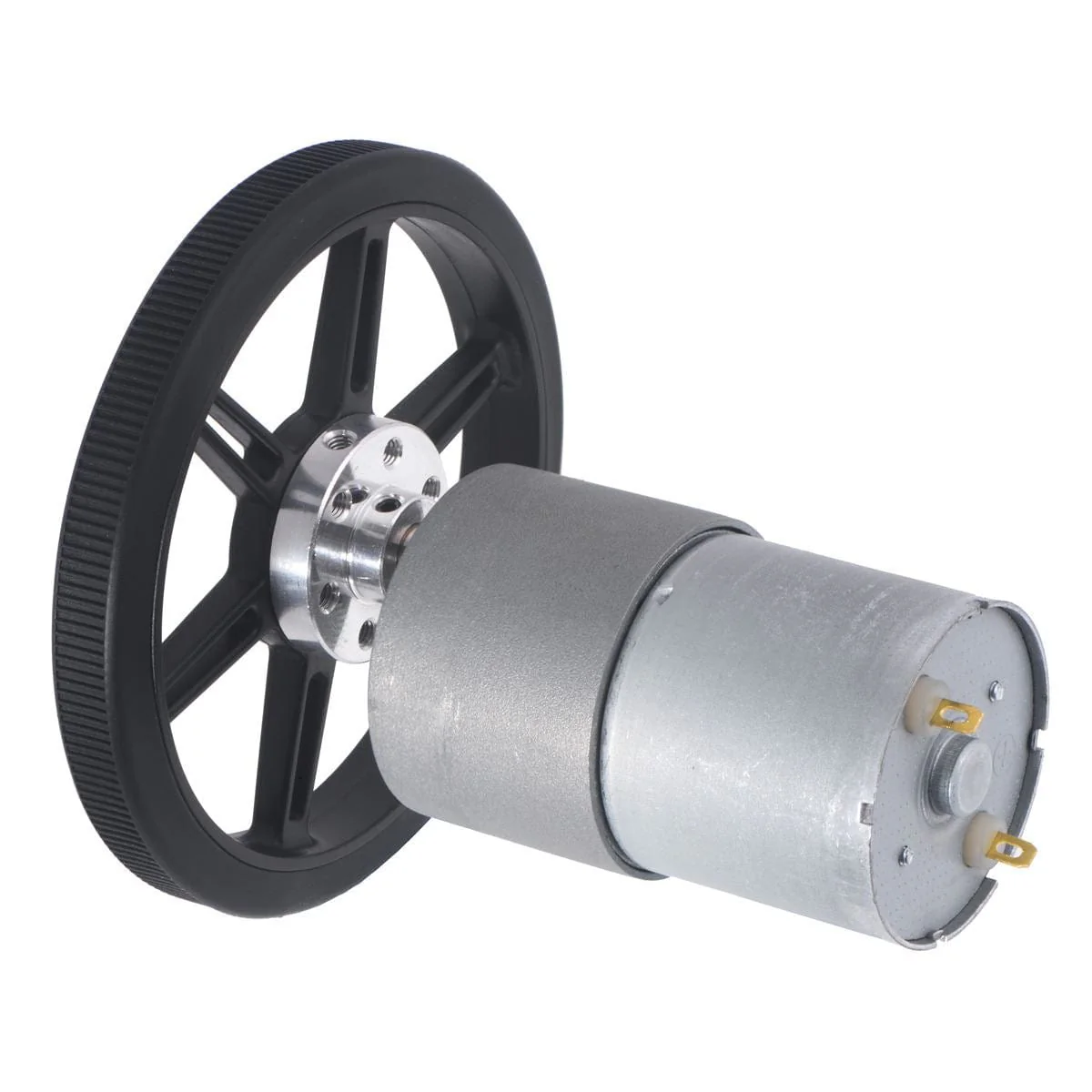 Pololu Multi-Hub Wheel w/Inserts for 3mm/4mm Shafts - 80x10mm Black (2-Pack) - Image 7