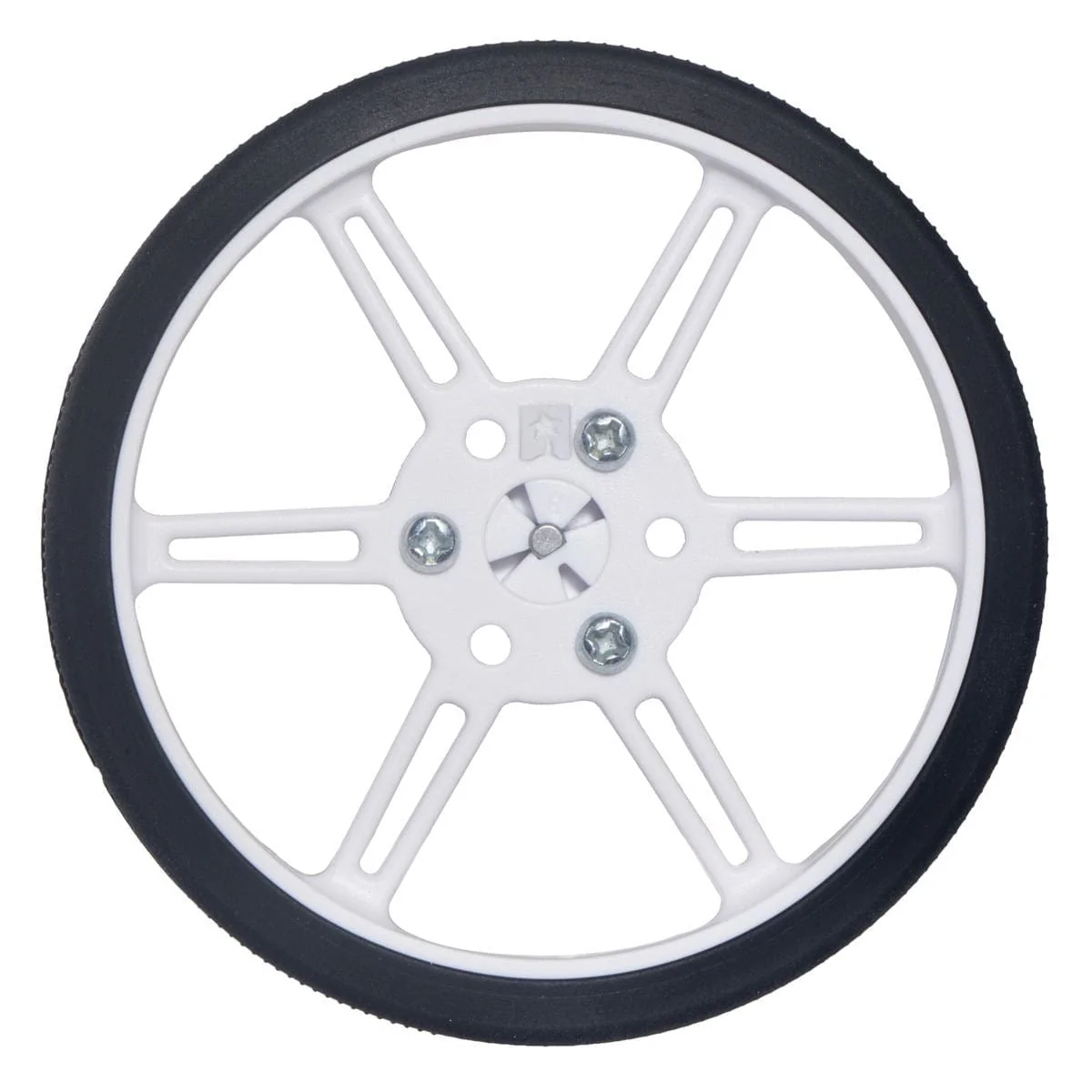 Pololu Multi-Hub Wheel w/Inserts for 3mm/4mm Shafts - 80x10mm White (2-Pack) - Image 2
