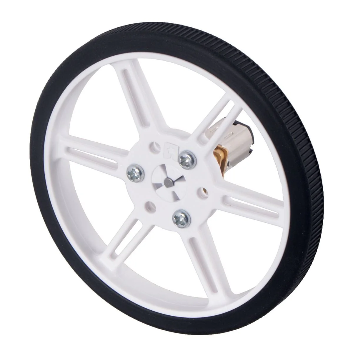 Pololu Multi-Hub Wheel w/Inserts for 3mm/4mm Shafts - 80x10mm White (2-Pack) - Image 3