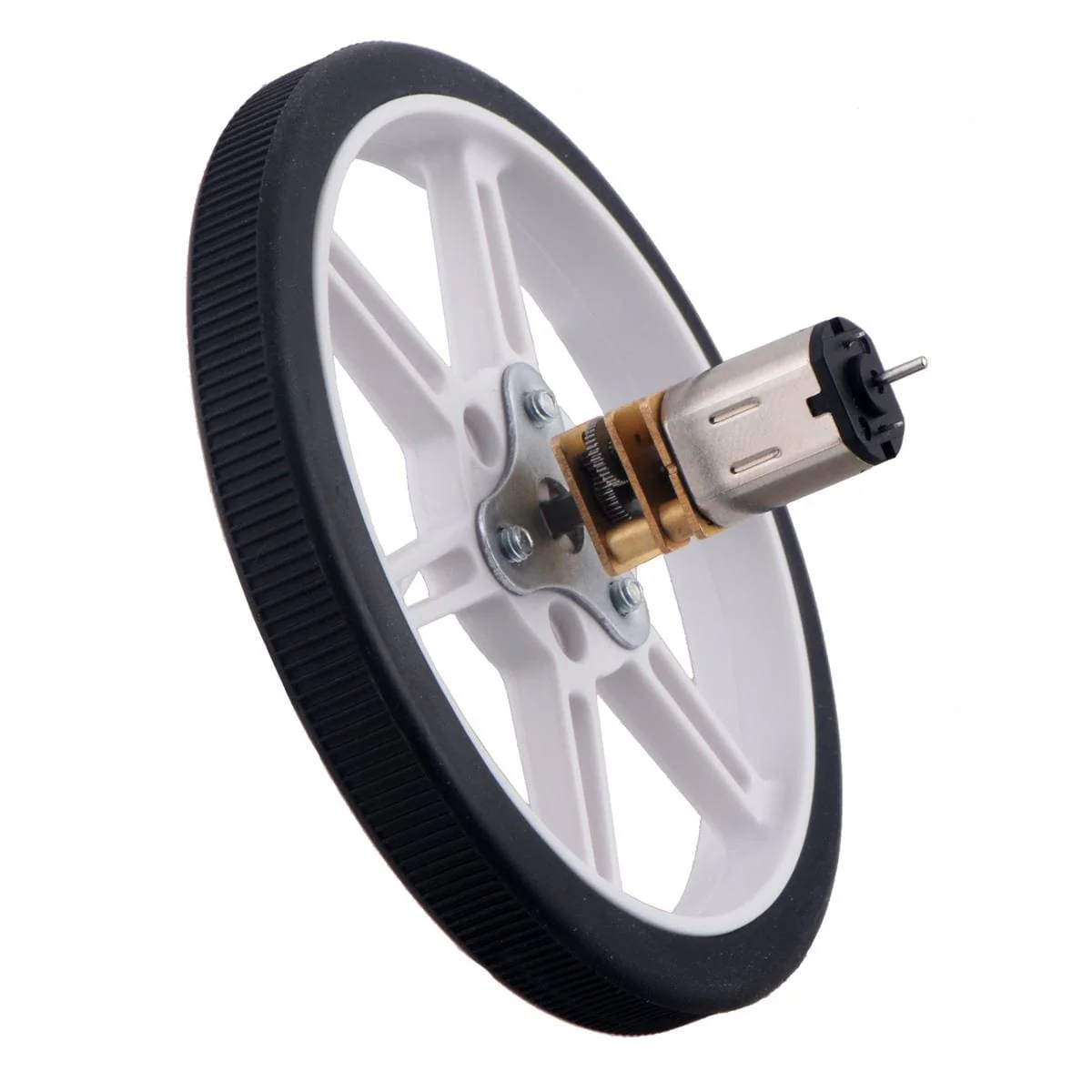 Pololu Multi-Hub Wheel w/Inserts for 3mm/4mm Shafts - 80x10mm White (2-Pack) - Image 4