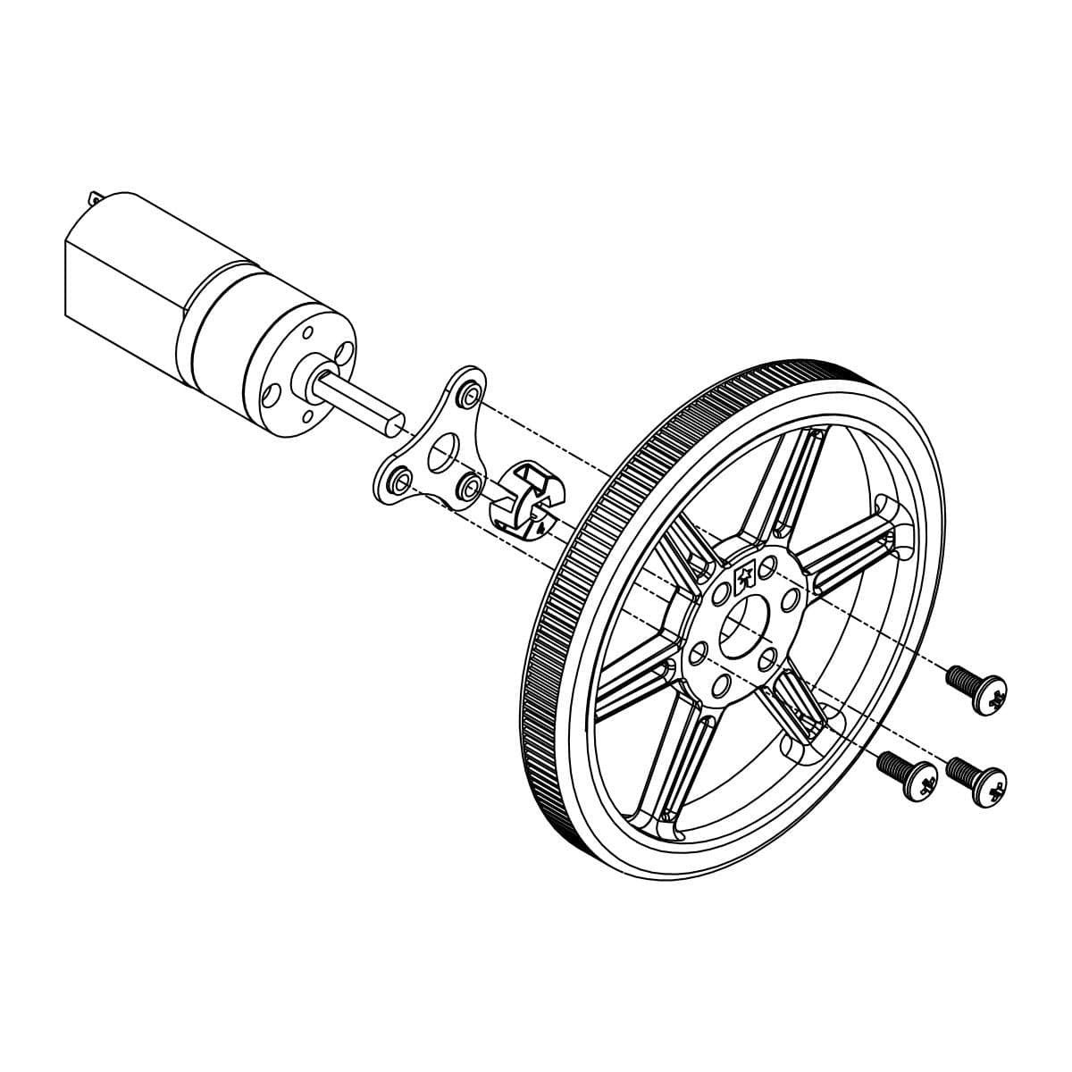 Pololu Multi-Hub Wheel w/Inserts for 3mm/4mm Shafts - 80x10mm White (2-Pack) - Image 5