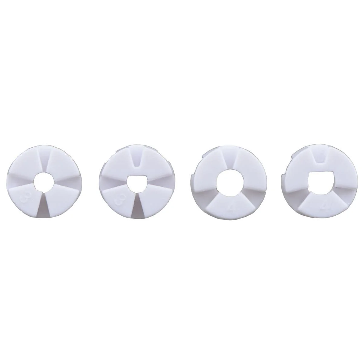 Pololu Multi-Hub Wheel w/Inserts for 3mm/4mm Shafts - 80x10mm White (2-Pack) - Image 6