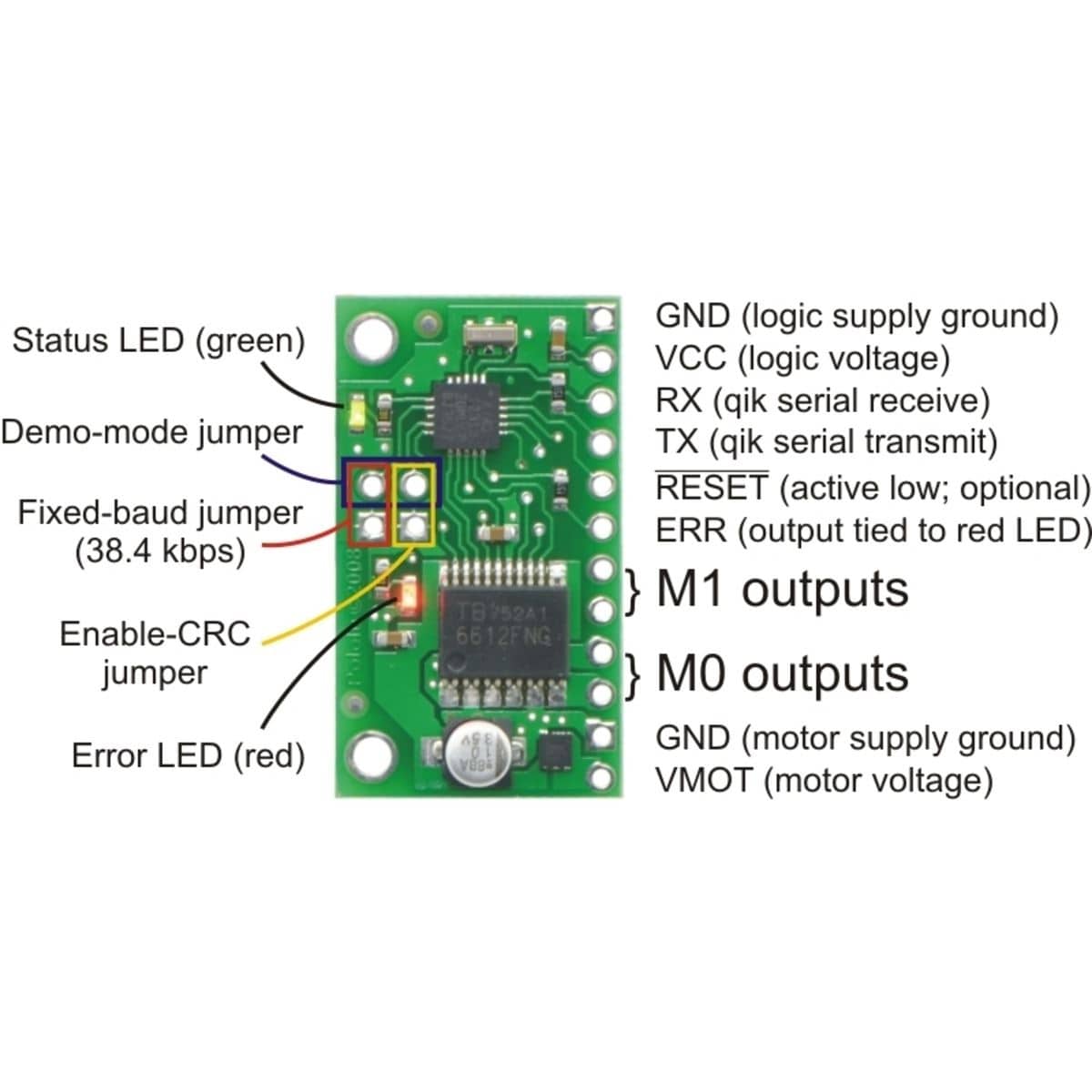 Pololu Qik 2s9v1 Dual Serial Motor Controller - Image 4