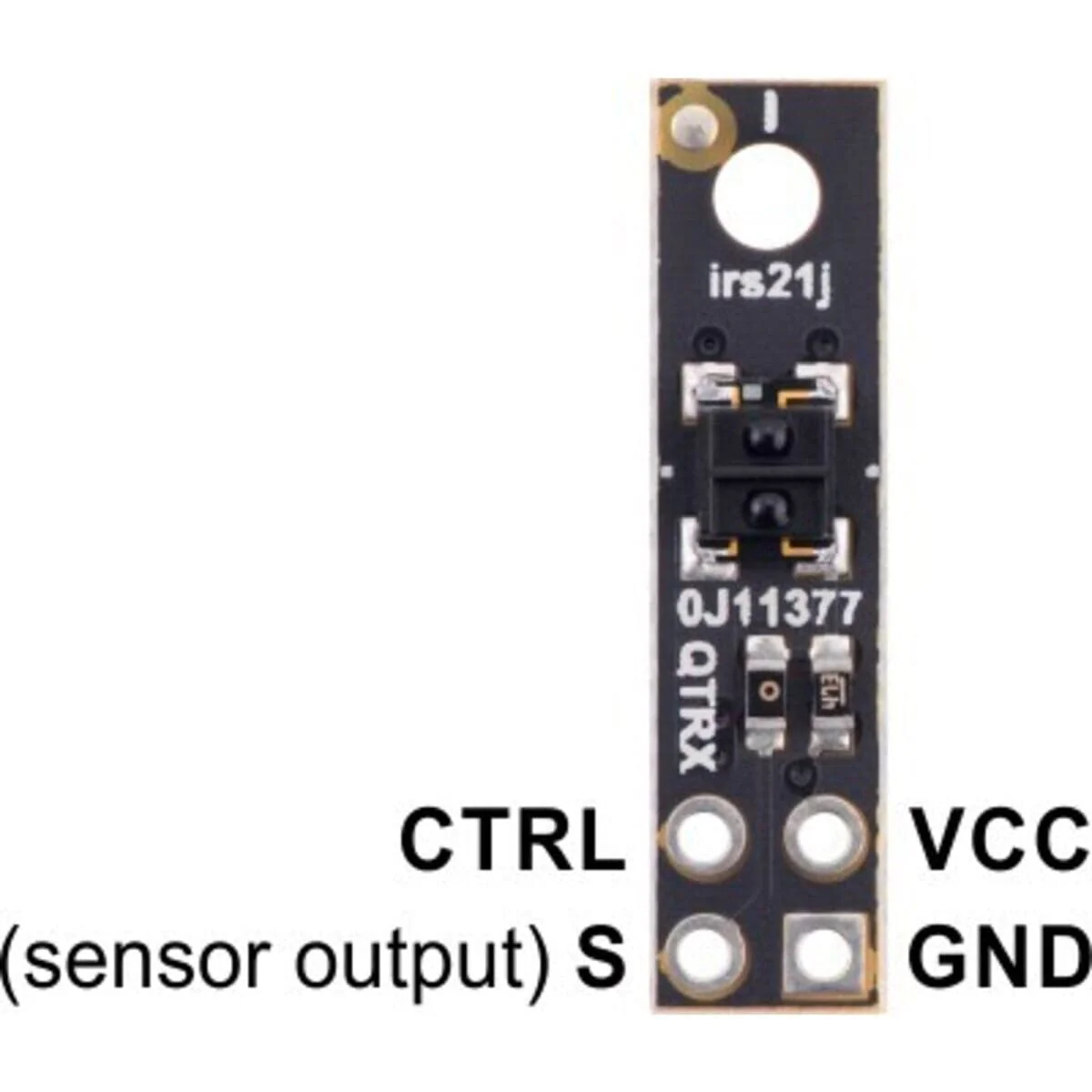Pololu QTRX-HD-01A Reflectance Sensor: 1-Channel, 5mm, Analog [Discontinued] - Image 3