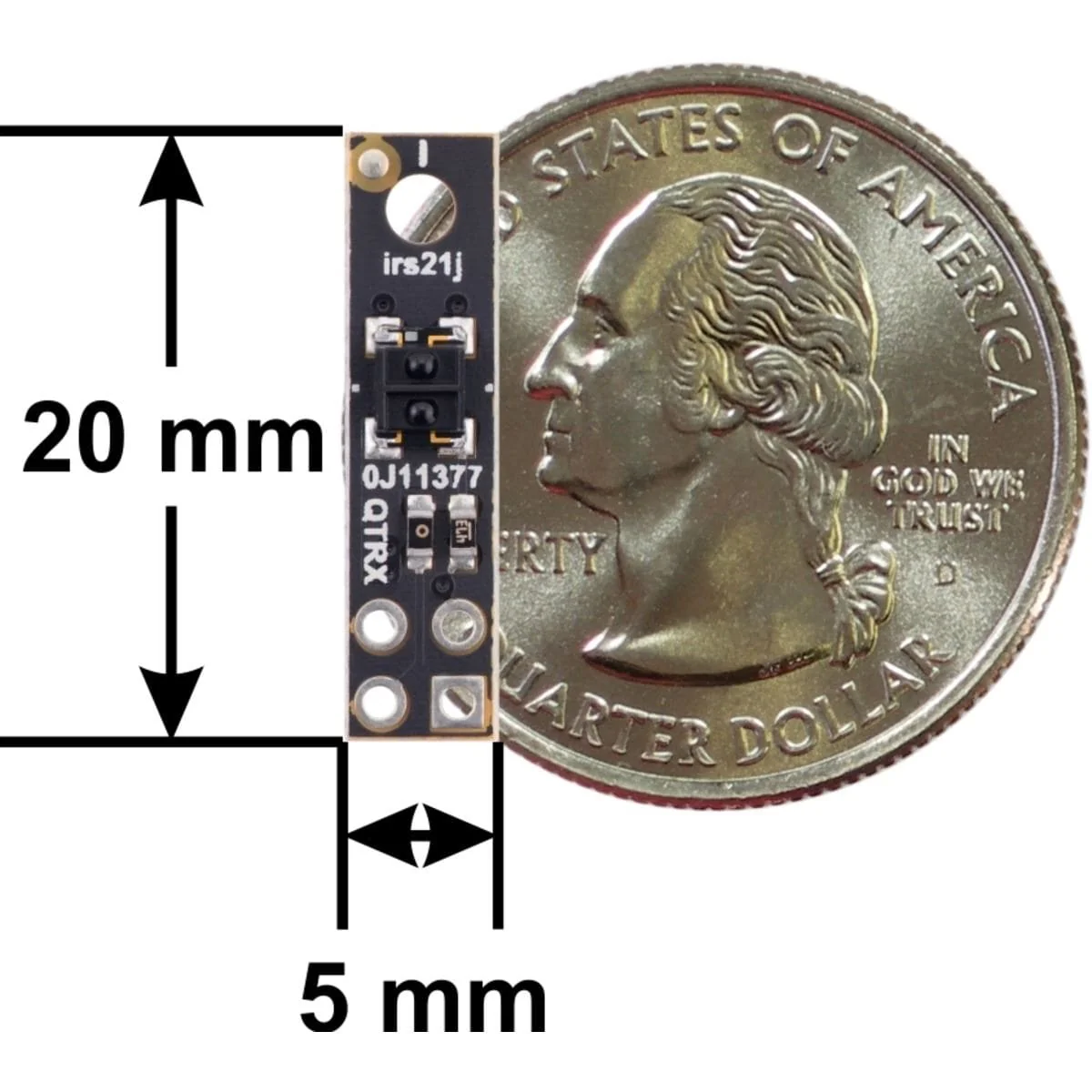 Pololu QTRX-HD-01A Reflectance Sensor: 1-Channel, 5mm, Analog [Discontinued] - Image 4