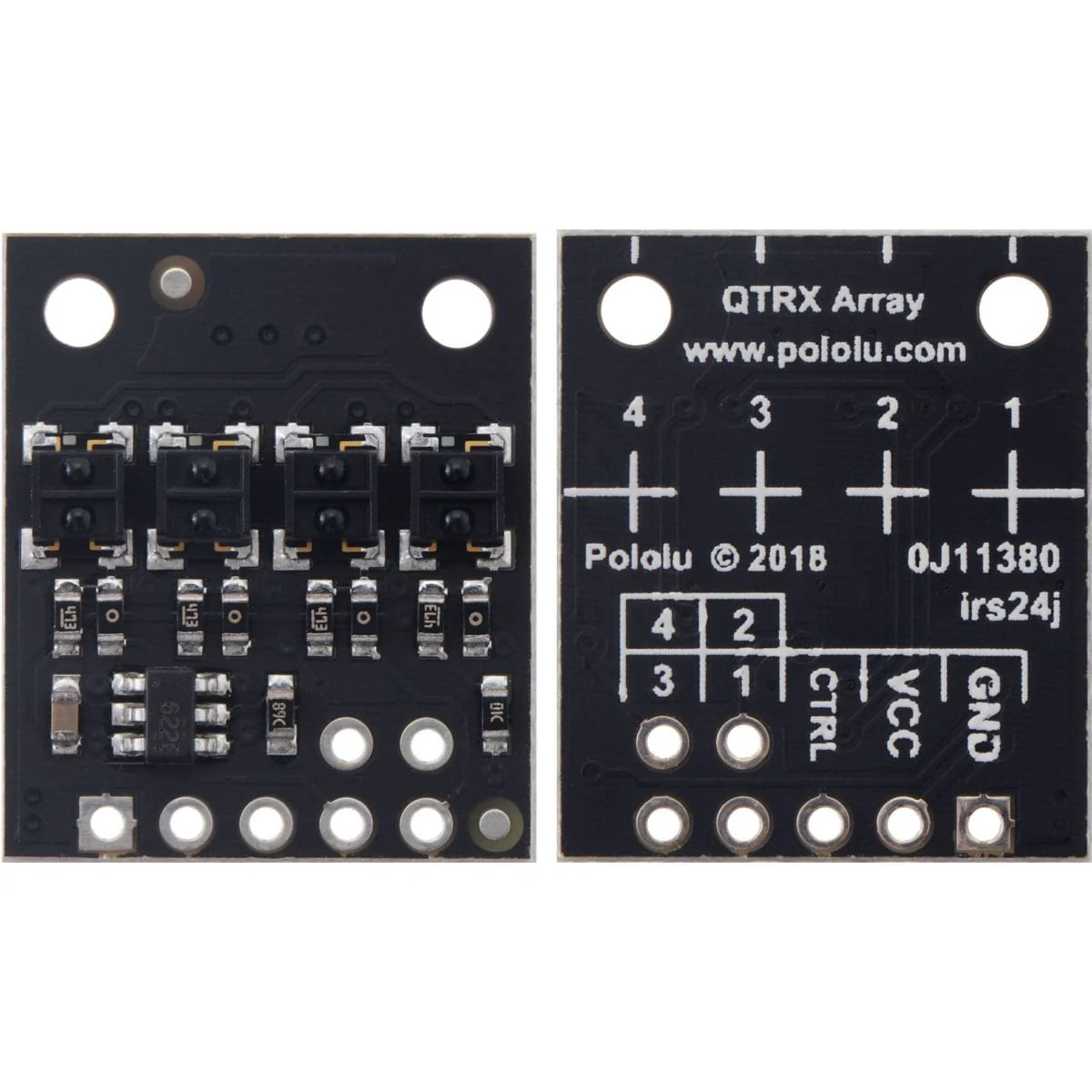 Pololu QTRX-HD-04A Reflectance Sensor Array: 4-Channel; 4mm Pitch; Analog - Image 2