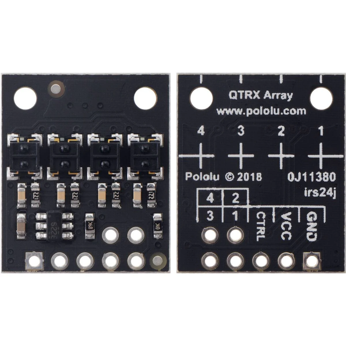 Pololu QTRX-HD-04RC Reflectance Sensor Array: 4-Channel, 4mm Pitch, RC [Discontinued] - Image 2