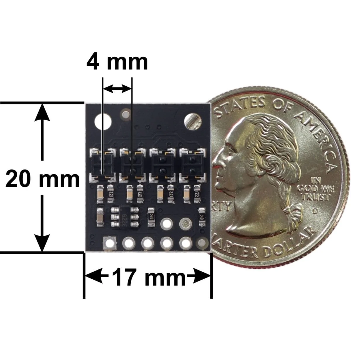 Pololu QTRX-HD-04RC Reflectance Sensor Array: 4-Channel, 4mm Pitch, RC [Discontinued] - Image 4