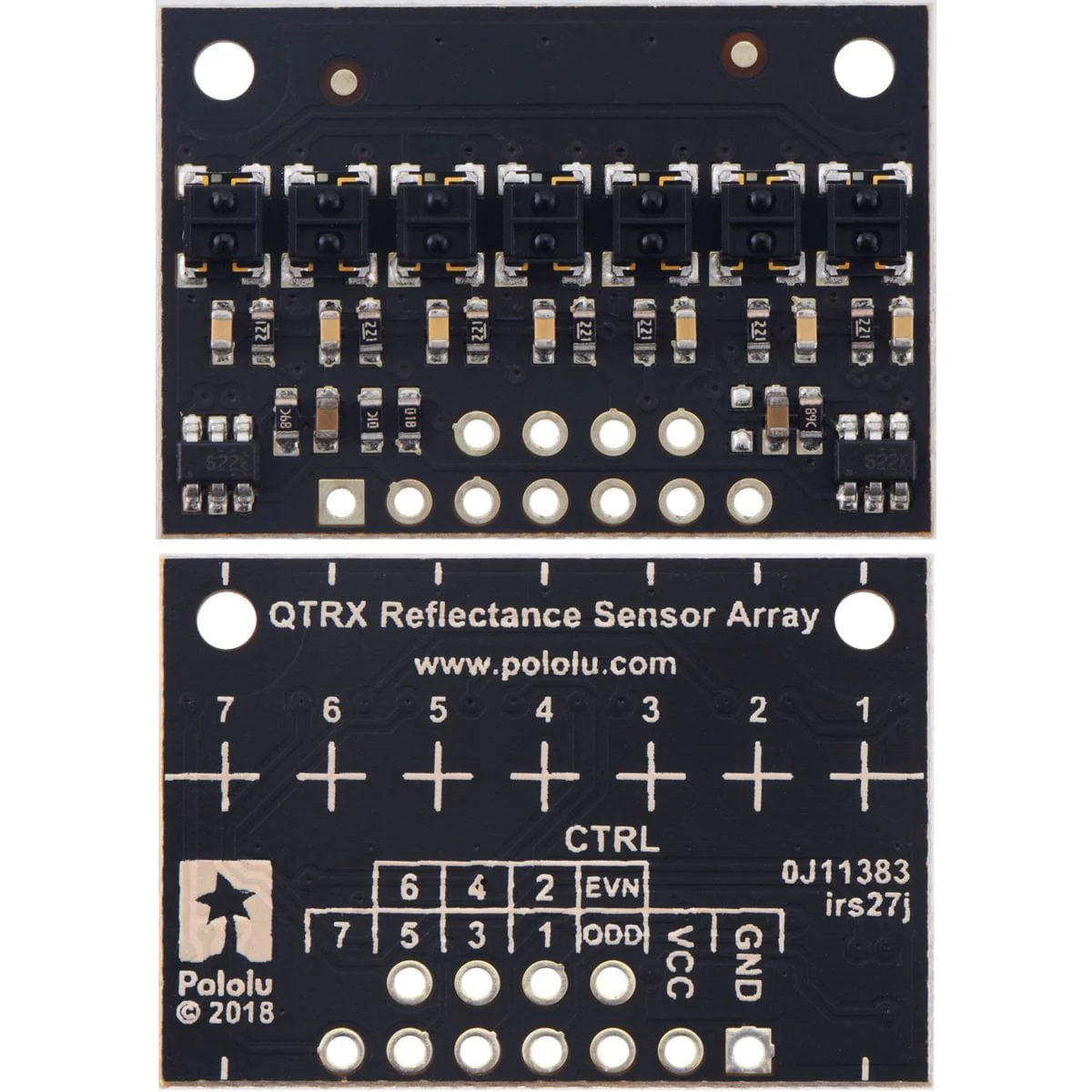 Pololu QTRX-HD-07RC Reflectance Sensor Array: 7-Channel, 4mm Pitch, RC - Image 2