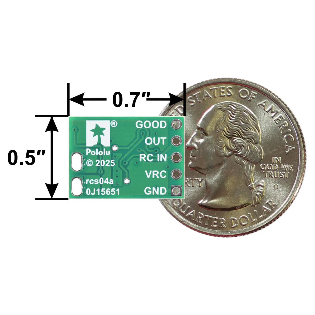 Pololu RC Switch with Isolated Solid State Relay - SPST 60V 6A - Image 4