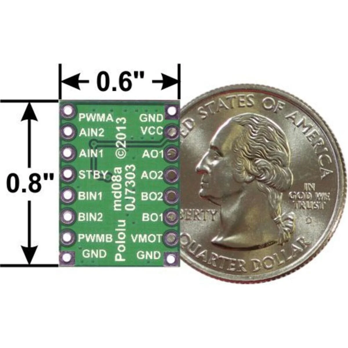 Pololu TB6612FNG Dual Motor Driver Carrier - Image 5